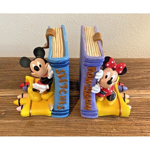 Disney Mickey and Minnie Mouse How 2 Draw Sketches Bookends Used - Picture 5 of 16